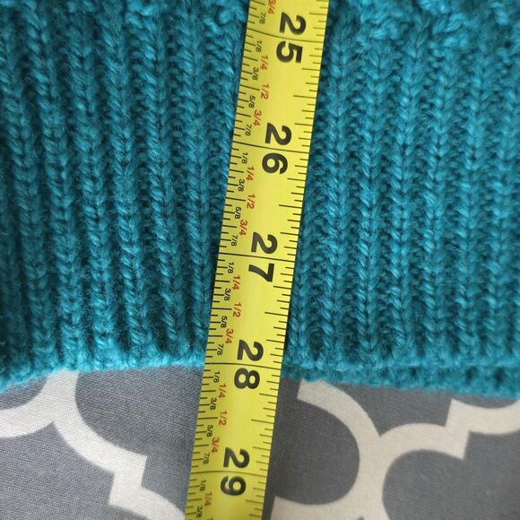 Vintage LL Bean Wool Sweater Mens Size M Teal Shawl Collar Fishermen's USA - Picture 9 of 9